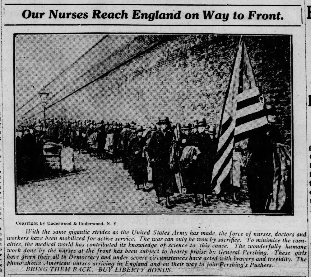 1918-10-16 Nurses reach England Democrat_and_Chronicle_Wed__Oct_16__1918_