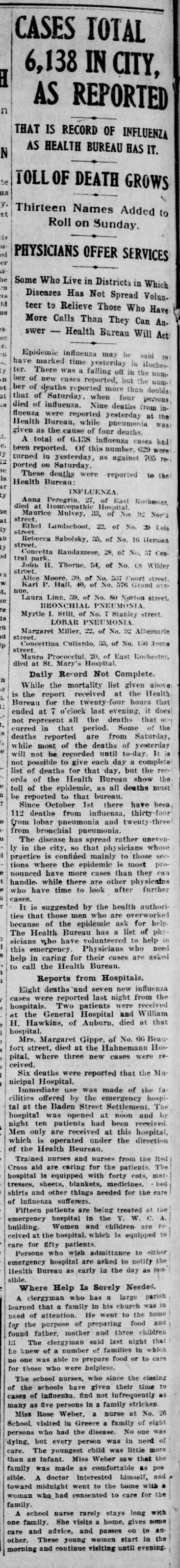 1918-10-21 Deaths in Rochester Democrat_and_Chronicle_Mon__Oct_21__1918_