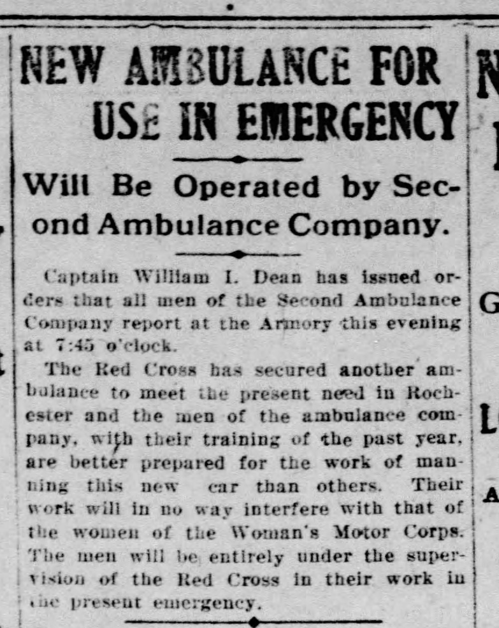 1918-10-22 new ambulance Democrat_and_Chronicle_Tue__Oct_22__1918_