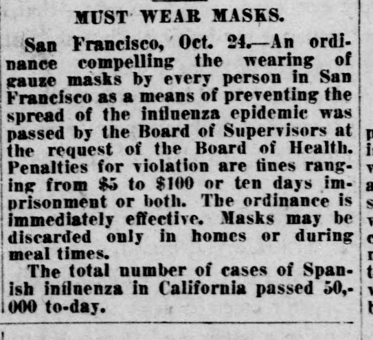 1918-10-24 Sanfrancisco must wear masks Democrat_and_Chronicle_Fri__Oct_25__1918_