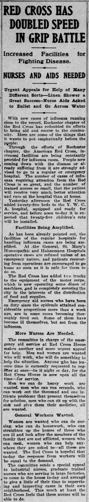 1918-10-27 red cross needs Democrat_and_Chronicle_Sun__Oct_27__1918_